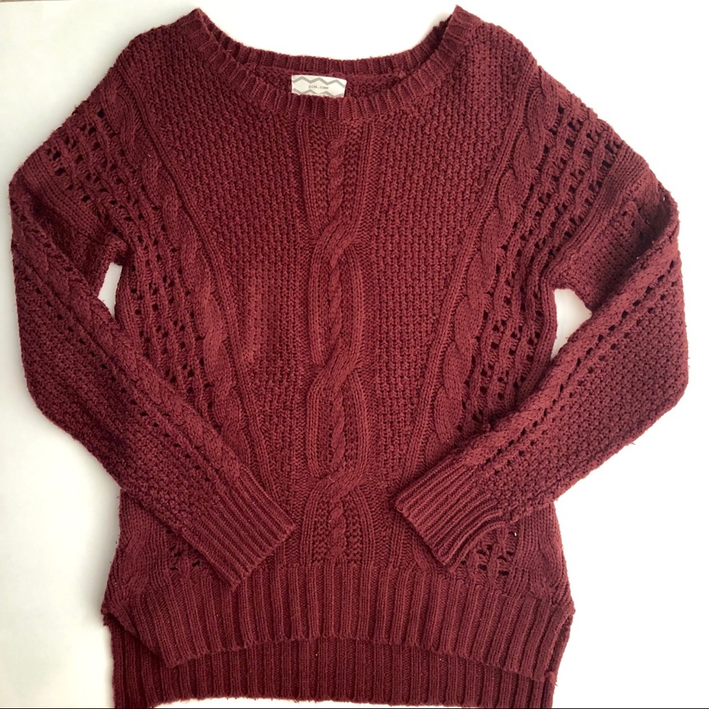 Maroon acrylic sweater